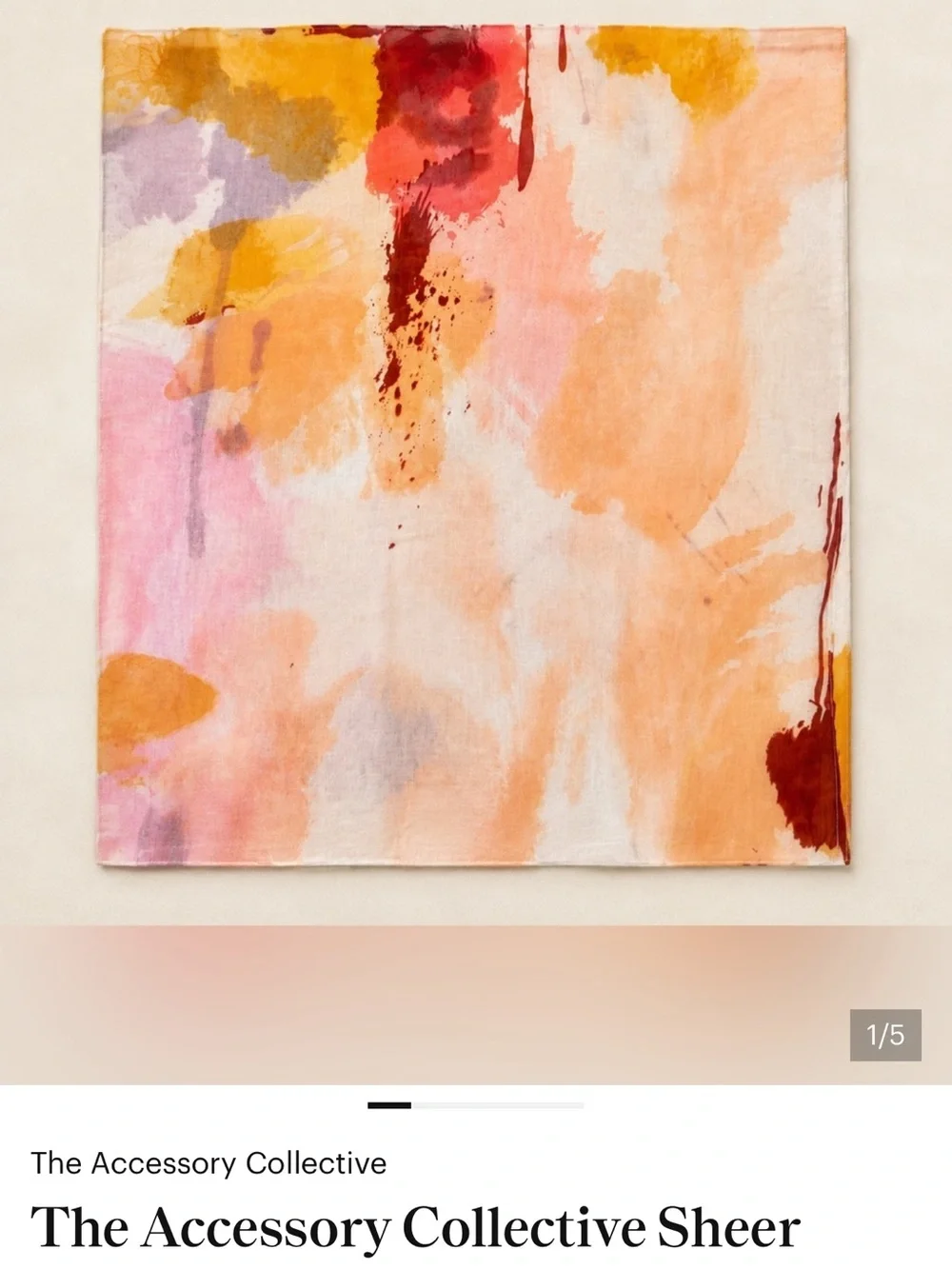 Floral Watercolor Cotton Throw - Pink & Orange